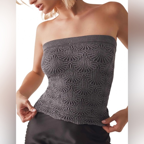 🔥 NEW Free People Love Letter Tube Top | BLACK - Picture 6 of 9